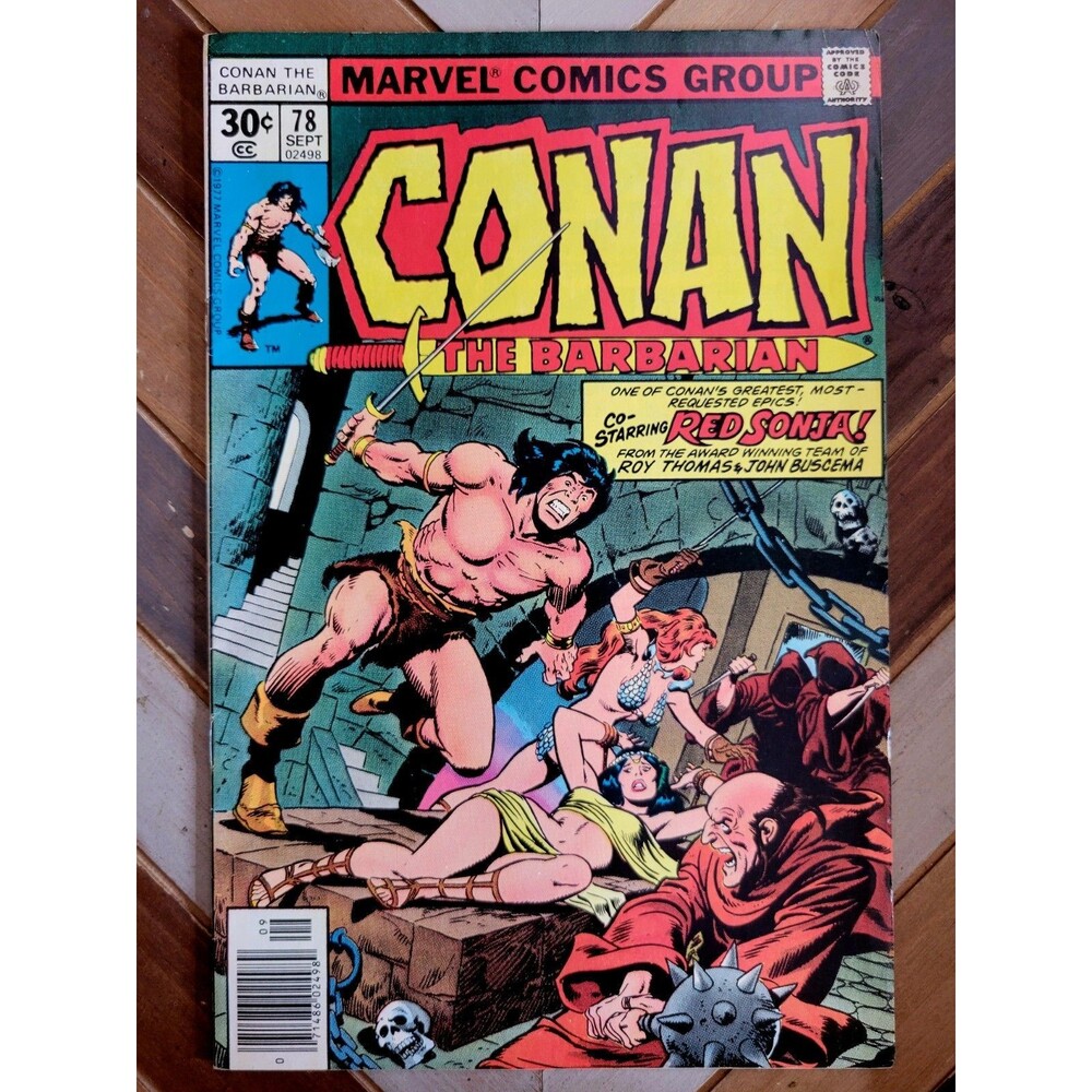 Conan The Barbarian #78 Newsstand (Marvel 1977) Red Sonja! Buscema Cover! (6.0)